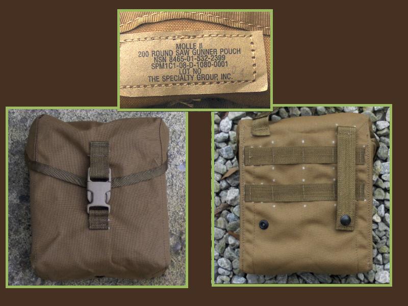 MOLLE II 200rd  saw gunner POUCH NSN: 8465-01-532-2399 COYOTE